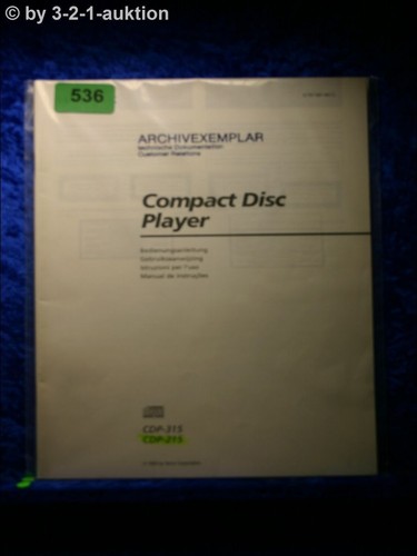 Sony bedienungsanleitung cdp - sony,